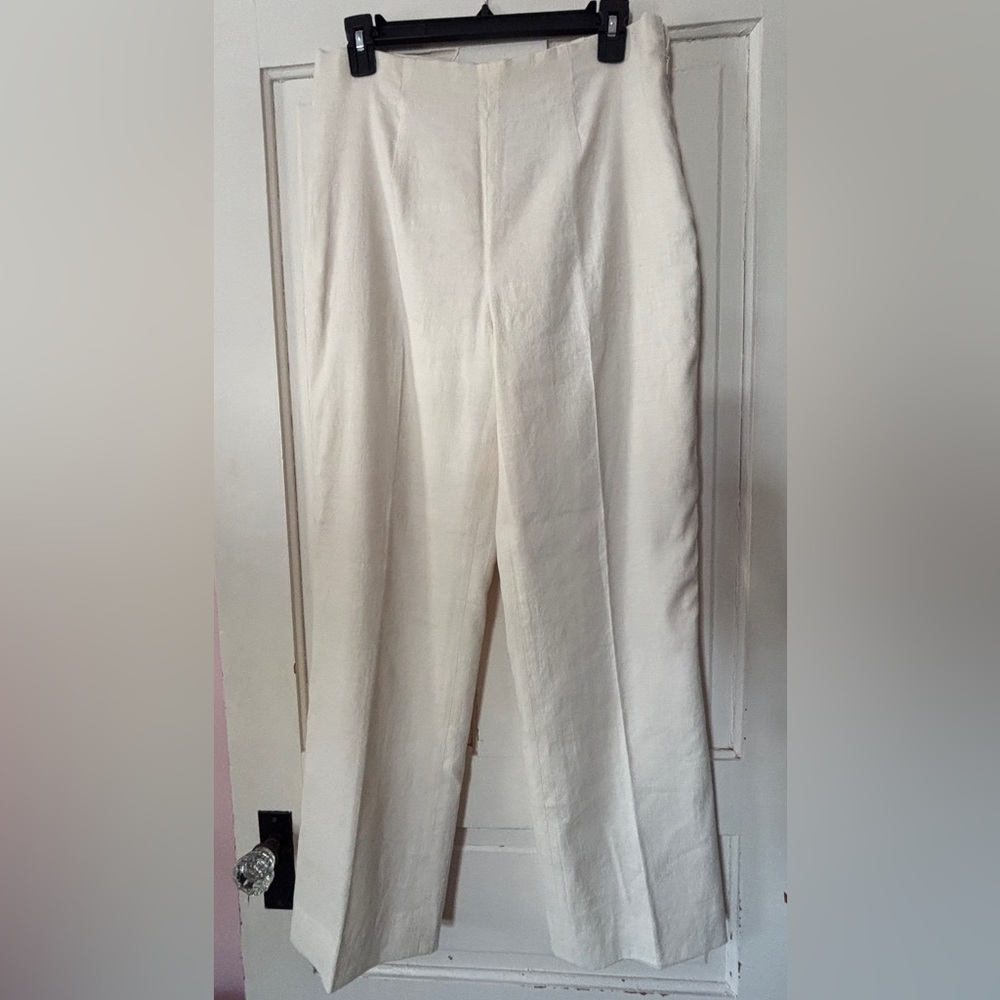 Banana Republic Cream Linen Trousers